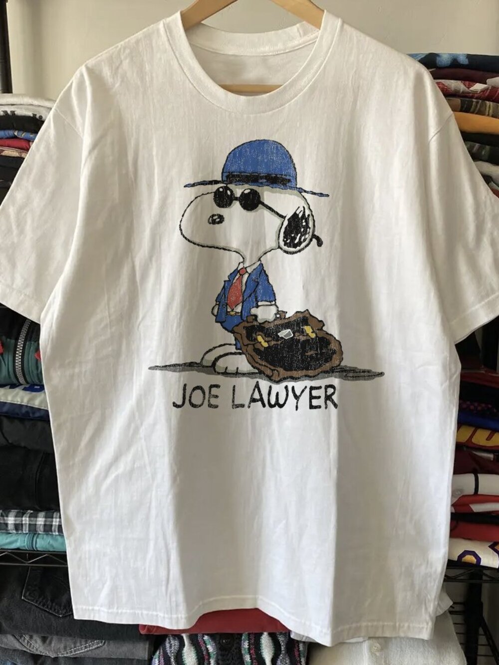 Rare Snoopy Joe Lawyer Washed White Tee